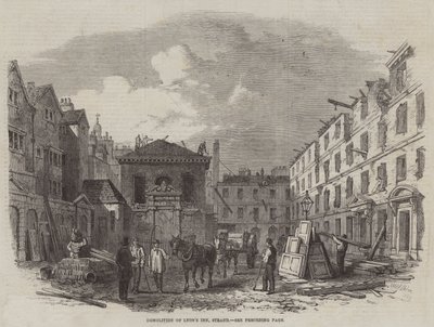 Demolição de Lyon&39;s Inn, Strand de William Henry Pike