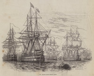 A frota britânica antes de Lisboa de William Henry Pike