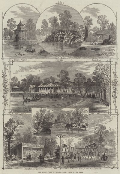 Visita da Rainha ao Victoria Park, Views in the Park de William Henry Prior