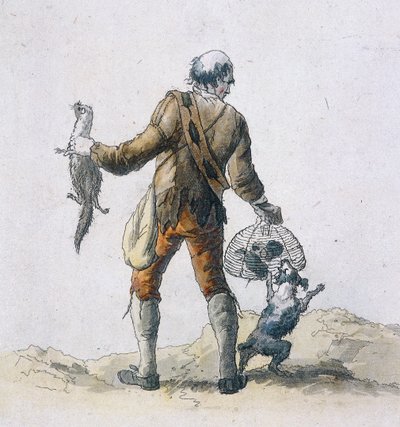Um caçador de ratos, Personagens provinciais, 1804 de William Henry Pyne