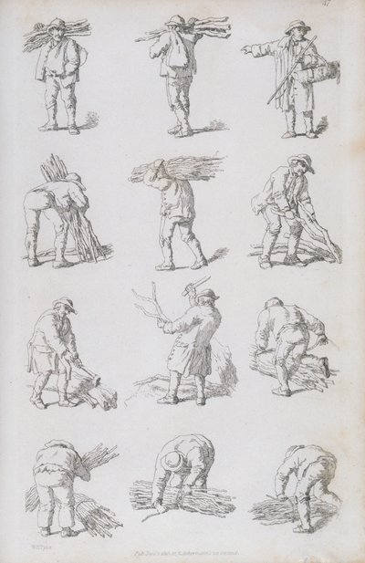 Ilustração de &39;Gravuras de figuras rústicas: para o embelezamento da paisagem&39;, 1815 de William Henry Pyne