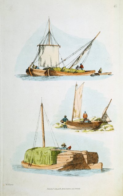 Barcos tradicionais de Norfolk, 1814 de William Henry Pyne