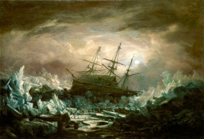 Posição perigosa do HMS "Terror", capitão Back, nas regiões árcticas no verão de 1837 de William Henry Smyth