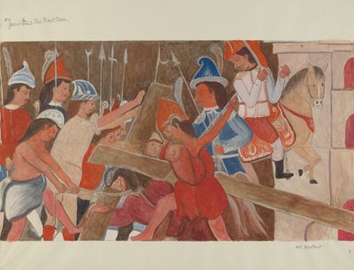 Estação da Cruz No. 3: Jesus cai pela primeira vez, c. 1936. de William Herbert