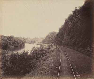 Curva de Rockdale, no Lehigh, c. 1895 (foto) de William Herman Rau