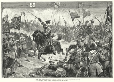 A Batalha de Naseby (gravura) de William Heysham (after) Overend