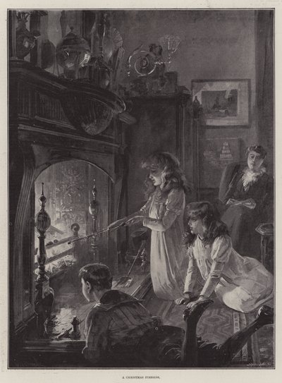 Uma lareira de Natal de William Heysham Overend