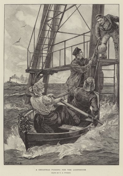 Um pudim de Natal para o farol de William Heysham Overend