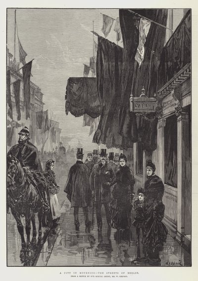 Uma cidade em luto, as ruas de Berlim de William Heysham Overend