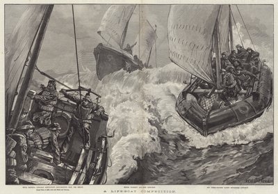 Uma competição de barco de pesca de William Heysham Overend