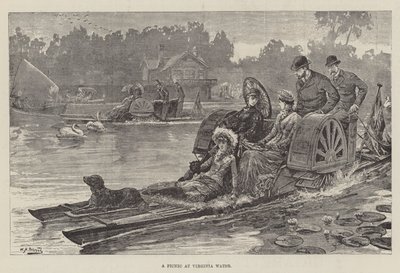 Um piquenique na Virginia Water de William Heysham Overend