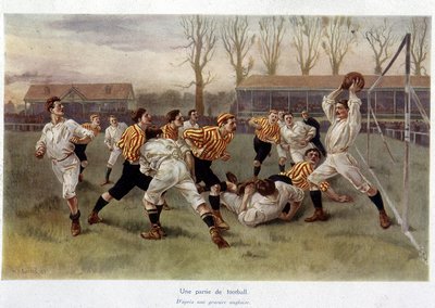 Um jogo de futebol - a partir de uma gravura inglesa de William Heysham Overend