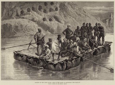 Passeios de barco no rio Cabul, visita às cavernas em Chicknour de William Heysham Overend