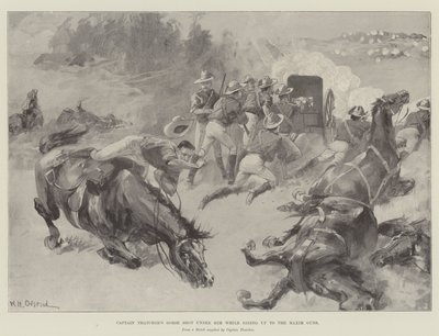 Cavalo do capitão Thatcher atirou debaixo dele enquanto subia para as Maxim Guns de William Heysham Overend