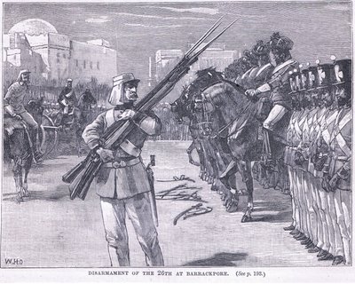 Desarmamento do dia 26 em Barrackpore 1857 AD de William Heysham Overend