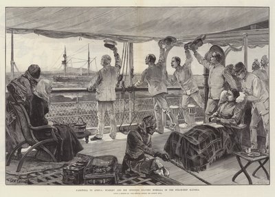 Adeus à África, Stanley e seus oficiais deixando Mombaça no navio a vapor Katoria de William Heysham Overend
