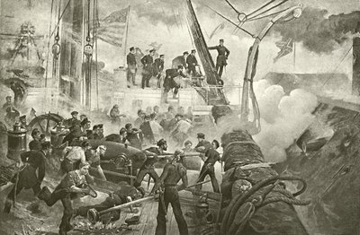 Farragut na Mobile Bay (gravura) de William Heysham Overend