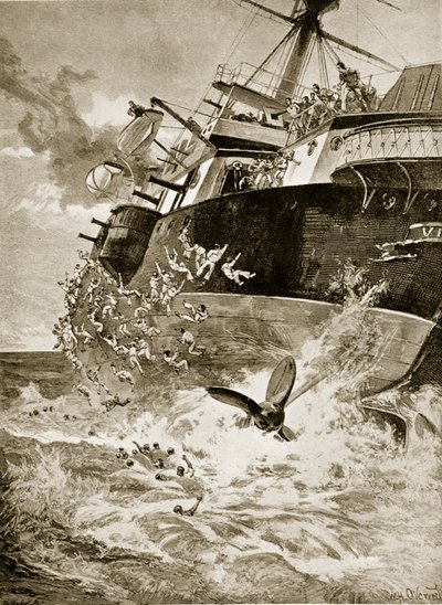 HMS Victoria emborcando, 22 de junho de 1893 de William Heysham Overend