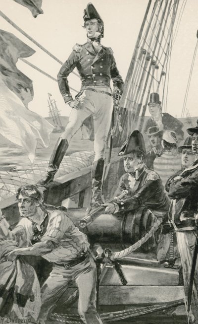 Lord Cochrane Sinais de Assistência para Atacar a Frota Francesa de William Heysham Overend