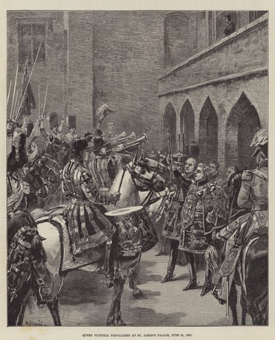 Rainha Victoria proclamou no Palácio de St. James, 21 de junho de 1837 de William Heysham Overend