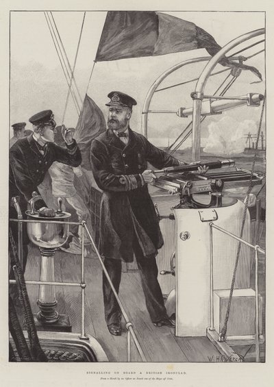 Sinalização a bordo de um Ironclad britânico de William Heysham Overend