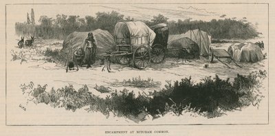 Esboços da Vida Cigana; Acampamento em Mitcham Common de William Heysham Overend