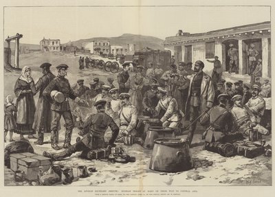 A Disputa Fronteiriça Afegã, Tropas Russas em Baku a caminho da Ásia Central de William Heysham Overend