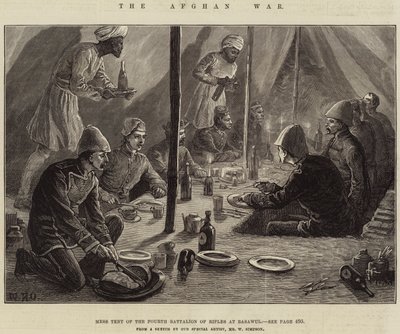 A Guerra do Afeganistão, Bagunça do Quarto Batalhão de Espingardas em Basawul de William Heysham Overend