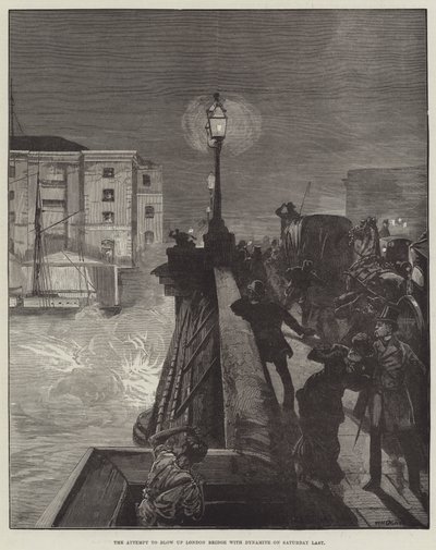 A tentativa de explodir a ponte de Londres com dinamite no último sábado de William Heysham Overend
