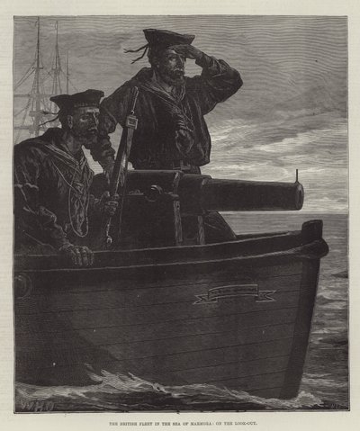 A frota britânica no mar de Marmora, no Look-Out de William Heysham Overend
