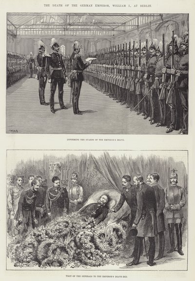 A morte do imperador alemão, William I, em Berlim de William Heysham Overend