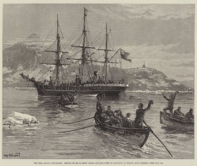 A Expedição Ártica Eira, Resgate do Sr. B Leigh Smith e a Tripulação no Estreito de Matotchkin, Nova Zembla de William Heysham Overend