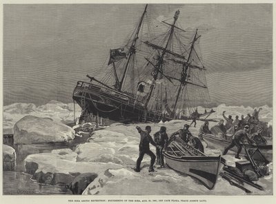 A Expedição Ártica Eira, naufrágio da Eira, em 21 de agosto de 1881, perto de Cape Flora, Franz Joseph Land de William Heysham Overend