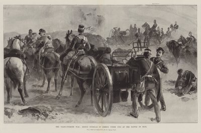 A guerra greco-turca, o príncipe Nicolau da Grécia sob o fogo na batalha de Mati de William Heysham Overend