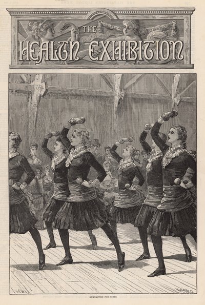 A Exposição Internacional de Saúde: Ginástica para meninas de William Heysham Overend