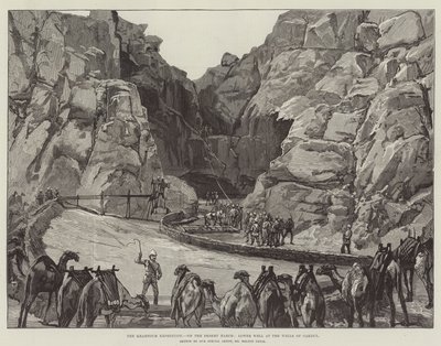 A Expedição de Cartum, na Marcha do Deserto, Poço Inferior nos Poços de Gakdul de William Heysham Overend