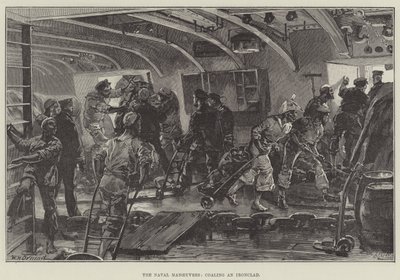 As manobras navais, coaling um Ironclad de William Heysham Overend