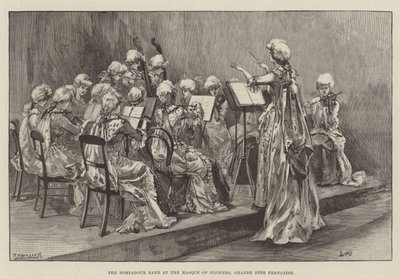 O Pompadour Band na Masque of Flowers, Grande Festa Francesa de William Heysham Overend