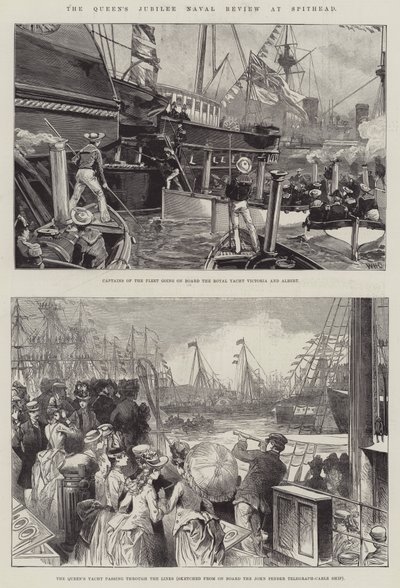 Revisão Naval do Jubileu da Rainha no Spithead de William Heysham Overend