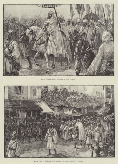 O sultão do Marrocos em Tânger de William Heysham Overend