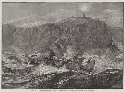 Naufrágio de Vespa HMS na Ilha Tory, Donegal de William Heysham Overend