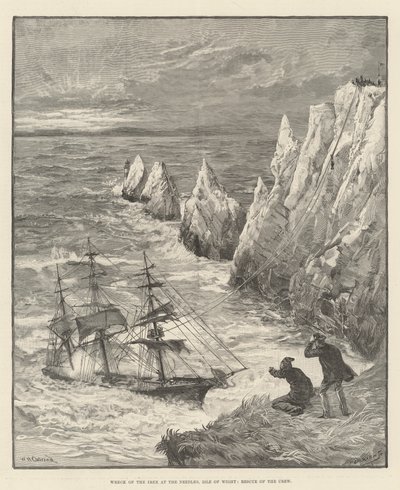 Naufrágio do Irex nas Agulhas, Ilha de Wight, Resgate da Tripulação de William Heysham Overend