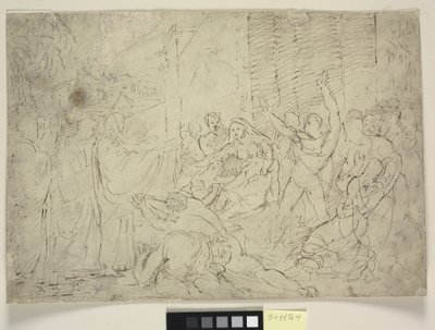 Cristo curando um homem doente, ou A Ressurreição de Lázaro de William Hilton