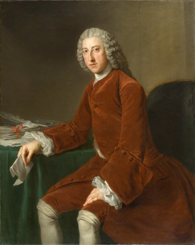 William Pitt, mais tarde primeiro conde de Chatham (1708-1778), por volta de 1754 (óleo sobre tela) de William Hoare