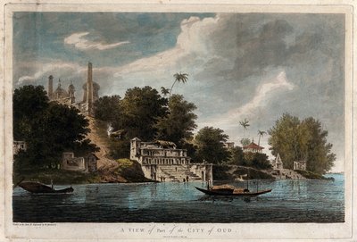 Vista de uma parte da cidade de Oud de William Hodges