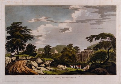 Vista de parte do forte de Lutteefpoor de William Hodges