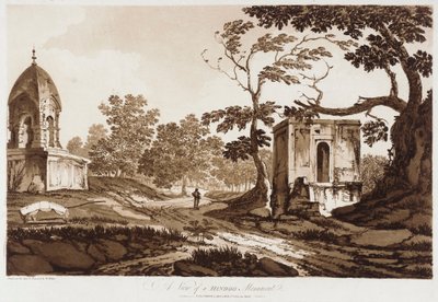 Vista de um monumento hindu de William Hodges