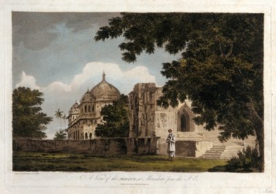 Vista da mesquita, em Mounheer, a partir de S.E. de William Hodges
