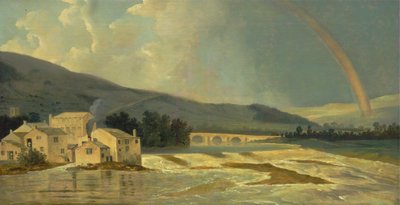 Ponte Otley no Rio Wharfe de William Hodges