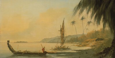 Vista de Point Venus, Ilha de Otaheite (Tahiti) de William Hodges